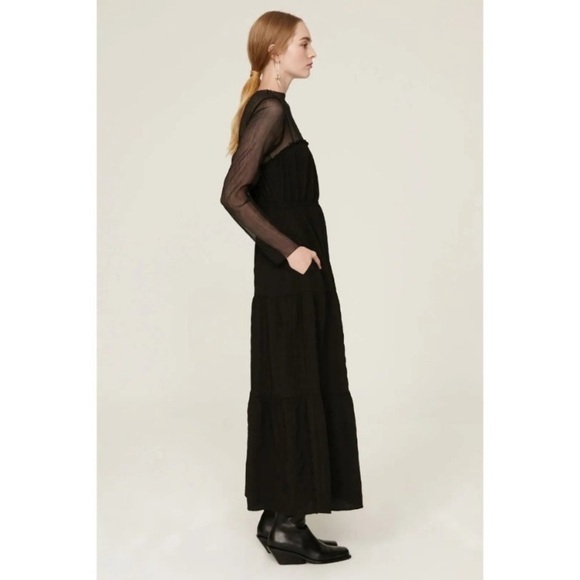 PAMELA LOVE M MAXI DRESS BLACK SHEER
VICTORIAN ADAMS LONG SLEEVE PUNK GOTH
ROCK - Picture 4 of 11